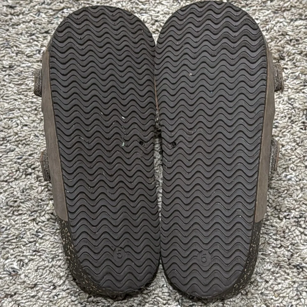 Wonder Nation Boys Double Buckle Footbed Sandals Size 5